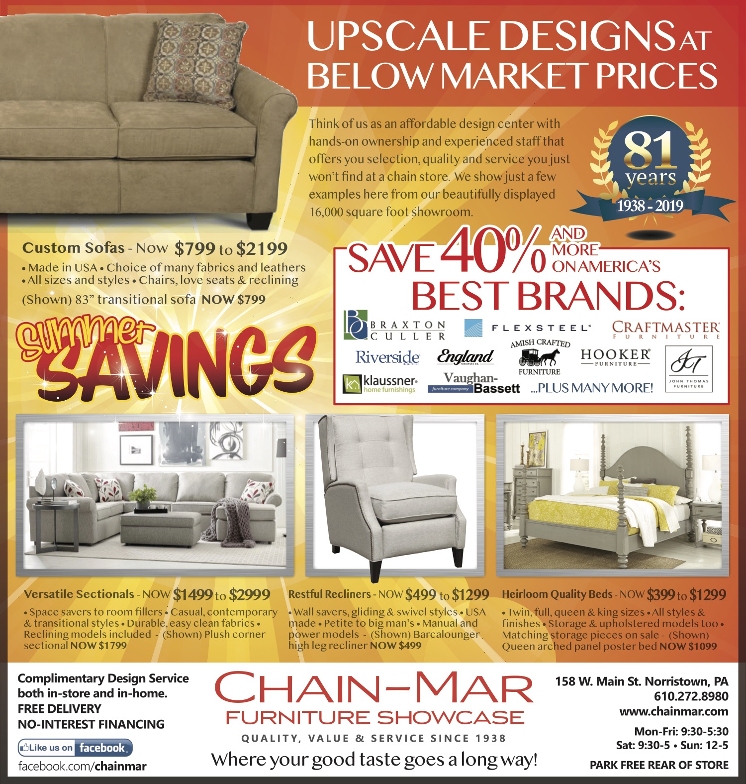 Furniture store Norristown Pa Furniture Showcase Sofa Sectional Recliner